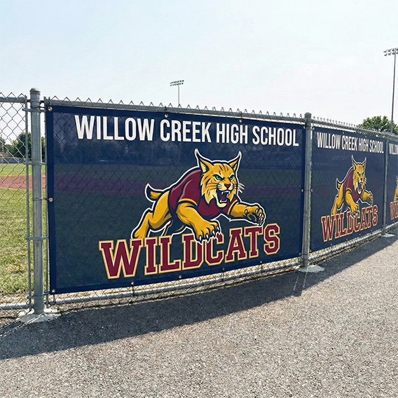 School Fence Mesh Banners